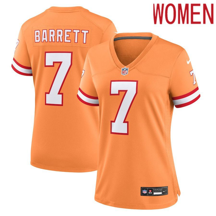 Women Tampa Bay Buccaneers #7 Shaquil Barrett Nike Orange Throwback Game NFL Jersey->women nfl jersey->Women Jersey